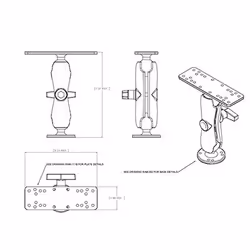 RAM Mounts Drill-Down Marine Electronic Mount