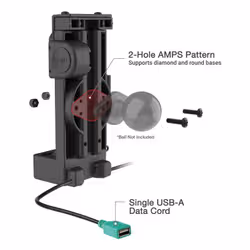 RAM Mounts RAM-GDS-DOCK-V12-U1CPDU mobile device dock station Universal Black - Additional view 3