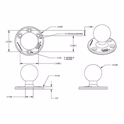 RAM Mounts Large Round Plate with Ball