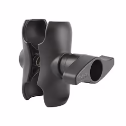 RAM Mounts Double Socket Arm with Jam Nut, Aluminium, Black