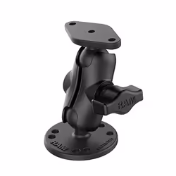 RAM Mounts Double Ball Drill-Down Mount with Diamond Plate, Aluminium, Black