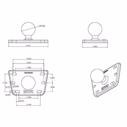 RAM Mounts Centered Reservoir Cover Ball Base