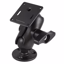 RAM Mounts Double Ball Mount with 75x75mm VESA Plate and Jam Nut, 2.72 kg, Aluminium, Black
