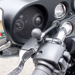 RAM Mounts Tough-Ball Mirror Base for Harley-Davidson Motorcycles, Plastic, Steel, Black, Metallic
