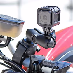 RAM Mounts Tough-Claw Double Ball Mount with Universal Action Camera Adapter, Camera mount, Black