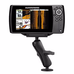 RAM Mounts Drill-Down Double Ball Mount for Humminbird Helix 7, 1.814 kg, Aluminium, Black