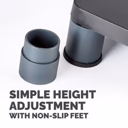 Fellowes Computer Monitor Stand with 3 Height Adjustments - Standard Monitor Riser with Cable Management - Ergonomic Adjustable Monitor Stand for Computers - Max Weight 27KG/Max Size 21" - Graphite - Additional view 6