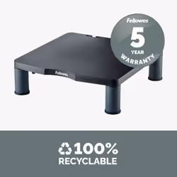 Fellowes Computer Monitor Stand with 3 Height Adjustments - Standard Monitor Riser with Cable Management - Ergonomic Adjustable Monitor Stand for Computers - Max Weight 27KG/Max Size 21" - Graphite - Additional view 7
