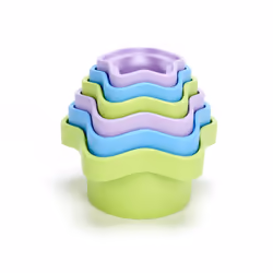 Green Toys Stacking Cups, Bath playset, Boy/Girl, 0.5 yr(s), Plastic, Blue, Green, Violet
