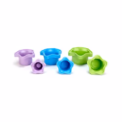 Green Toys Stacking Cups Bath playset Blue, Green, Violet