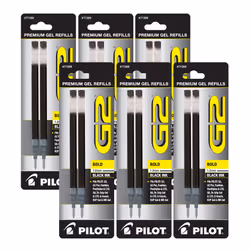 Value Pack of 6 PILOT G2 Roller Ball Ink Refills Bold Black 6 Pack