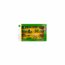 TOMY John Deere Toy Truck & Toy Tractor With Trailers 20-Piece Farm Toy Value Set