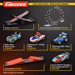 Carrera 61614 GO!!! and Digital 143 Extension Set 3 Add On Parts Includes Straights Curves High Curves, Medium