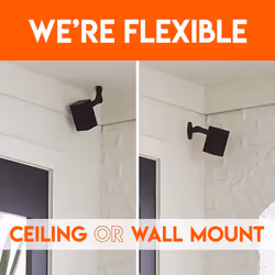 ECHOGEAR Speaker Wall & Ceiling Mount Pair - Universal Design Works with Vizio  Sony  & More - Tilt & Swivel Without Tools for Surround Sound - Easy t