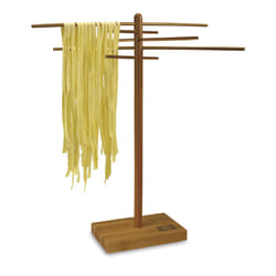 Weston Bamboo Pasta Drying Rack (53-0201), 10 Drying Arms, 16" Tall, 14" Wide, Stores Flat