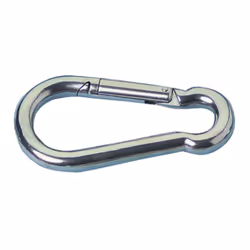MarineNow Stainless Steel 316 Snap Hook Spring Loaded Link Carabiner Connector Marine Grade 10x100mm (4 x 3/8 ) 10-Pack