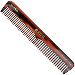 Kent 5T 6.6 Inch Double Tooth Hair Dressing Comb  Wide and Fine Tooth Beard  Mustache and Hair Grooming Comb for Men  Women and Kids - Made in England