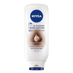 NIVEA Cocoa Butter In Shower Lotion Body Lotion for Dry Skin 135 Fl Oz Bottle