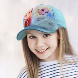 Disney Girls Princess Glitter Baseball Cap - Frozen Elsa  Anna  Cinder