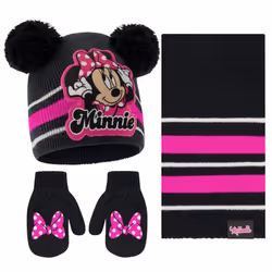 Disney Little Girls Toddler Winter Scarf 2-4 Or Minnie Mouse Hat Scar