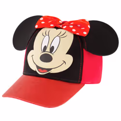 Disney Girls Baseball Cap  Minnie Mouse Ears Adjustable Hats For Kids