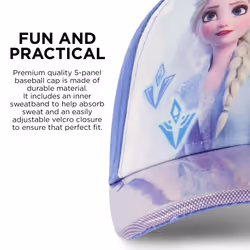 Disney Girls Baseball Cap  Frozen Elsa & Anna Adjustable Toddler 2-4 O
