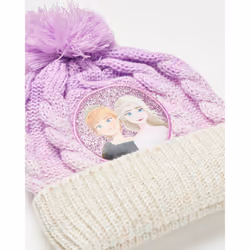 Disney Little Girls Frozen Elsa and Anna Beanie Hat and Gloves Cold We
