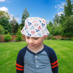 Disney Boys' Mickey Mouse & Cars Lightning McQueen Bucket Hat - Revers