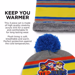 Nickelodeon Boys Toddler Winter  Scarf Paw Patrol Marshall Hat  Scarve