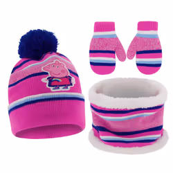 Hasbro Girls Winter Accessory Hat and Mittens Set  Peppa Pig Toddler B