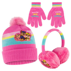 Nickelodeon Girls' Winter Hat Earmuffs and Kids Gloves Set  Paw Patrol