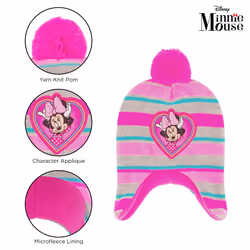 Disney girls Minnie Mouse Toddler Girl Winter and Mitten Set Beanie Ha