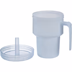 Sammons Preston Kennedy Cup, Spillproof Adult Sippy Cup with Handle & Secure Lid, 7 oz. No Spill Cups to Drink Hot & Cold Liq ...