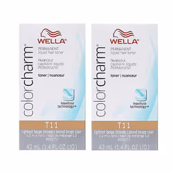 Wella Blonde Colour Charm | Permanent Liquid Hair Toners - 2pk Lightest Beige Blonde