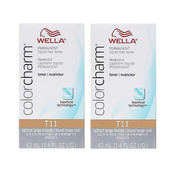 Wella Blonde Colour Charm | Permanent Liquid Hair Toners - 2pk Lightest Beige Blonde