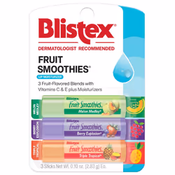 Blistex Fruit Smoothies Lip Protectant Assorted 3 ct Packaging May Vary