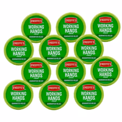 O'Keeffe's Working Hands Hand Cream for Extremely Dry; Cracked Hands; 3.4 Ounce Jar; Pack 12