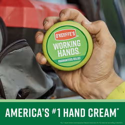 O'Keeffe's Working Hands Hand Cream for Extremely Dry; Cracked Hands; 3.4 Ounce Jar; Pack 12