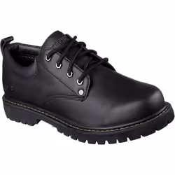 ) Skechers Tom Cats Leather Men's Black Lace-Up Shoes - Black, 6 (Adults'