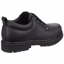 ) Skechers Tom Cats Leather Men's Black Lace-Up Shoes - Black, 6 (Adults'