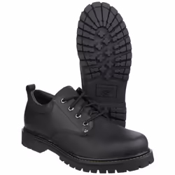 ) Skechers Tom Cats Leather Men's Black Lace-Up Shoes - Black, 9 (Adults'