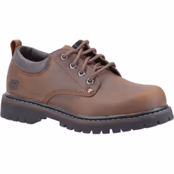 ) Skechers Tom Cats Leather Men's Dark Brown Lace-Up Shoes - Brown, 7 (Adults'