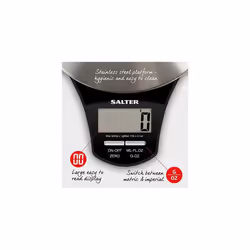 Salter Stainless Steel Digital Kitchen Weighing Scales - Electronic Cooking Scale Appliance for Home, Weigh Food with Accurate Precision up to 5kg,