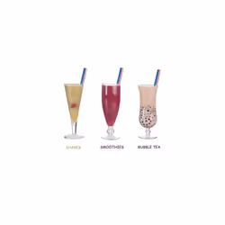 ALINK Extra Wide Metal Reusable Straws, Stainless Steel Drinking Straws 4 Set - Boba Smoothie Straws, 12mm Jumbo Bubble Tea Straws with Cleaning Brush