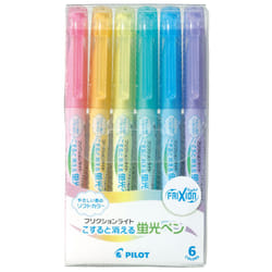 Pilot Frixion Light Soft Color Erasable Highlighter Pen  6 Color Set SFL-60SL-6CS