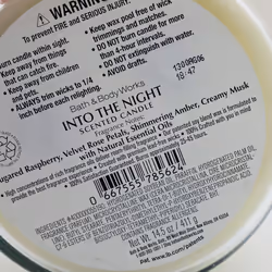 Bath and Body Works Into The Night 14.5oz 3 Wick Candle