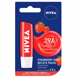 Lip Balm - Fruity Shine STRAWBERRY -Pack of 1 by Nivea