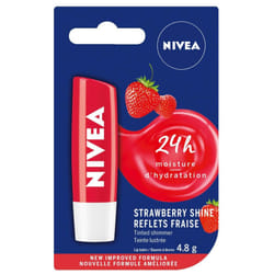 Lip Balm - Fruity Shine STRAWBERRY -Pack of 1 by Nivea