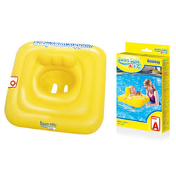 Bestway Baby Swim Safe Seat (Step A) Learn to Swim Square Inflatable,Yellow, 0-12 Months