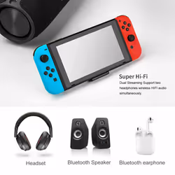 For Nintendo Switch/Lite PS4 PC Bluetooth 5.0 Adapter HIFI Audio Tranceiver UK